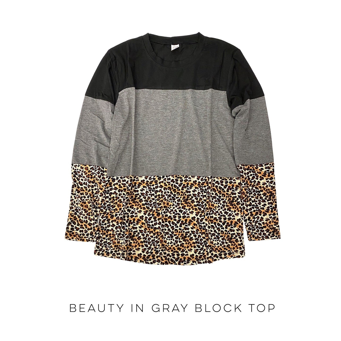 Beauty in Gray Block Top