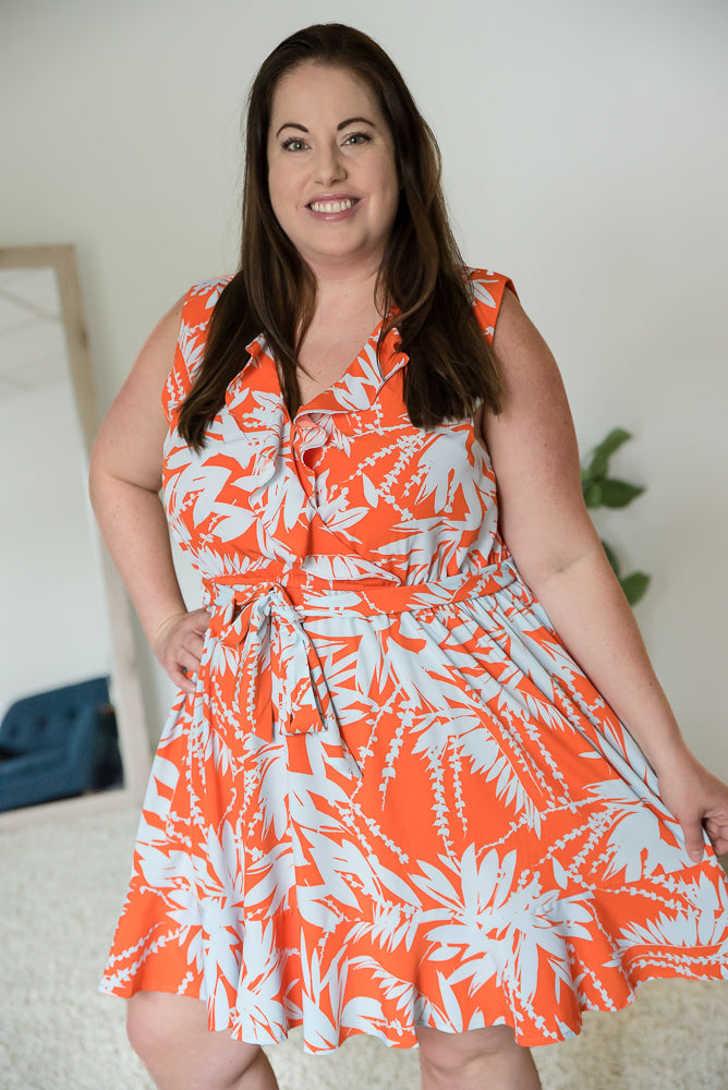 Coral Palms Dress