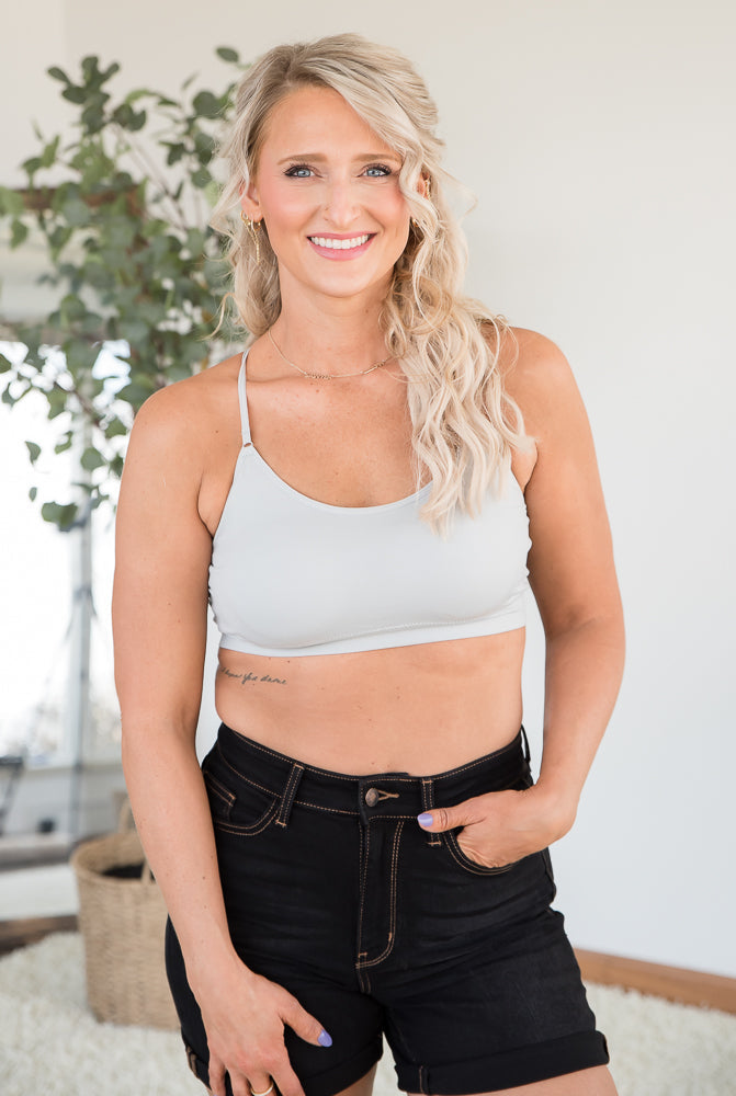Show Your Support Light Grey Bralette