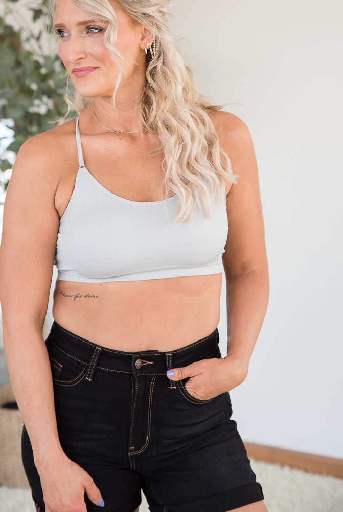 Show Your Support Light Grey Bralette