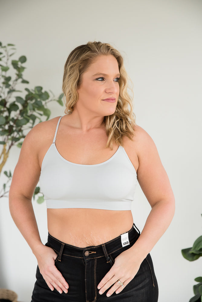 Show Your Support Light Grey Bralette