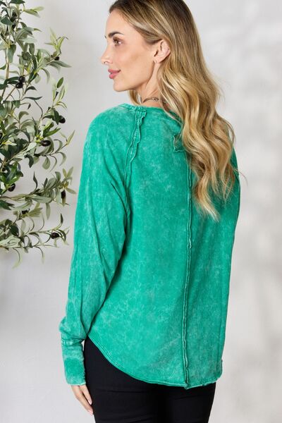 Round Neck Long Sleeve Top