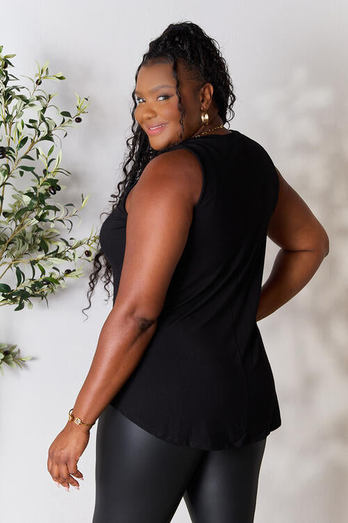 Round Neck Wide Strap Tank