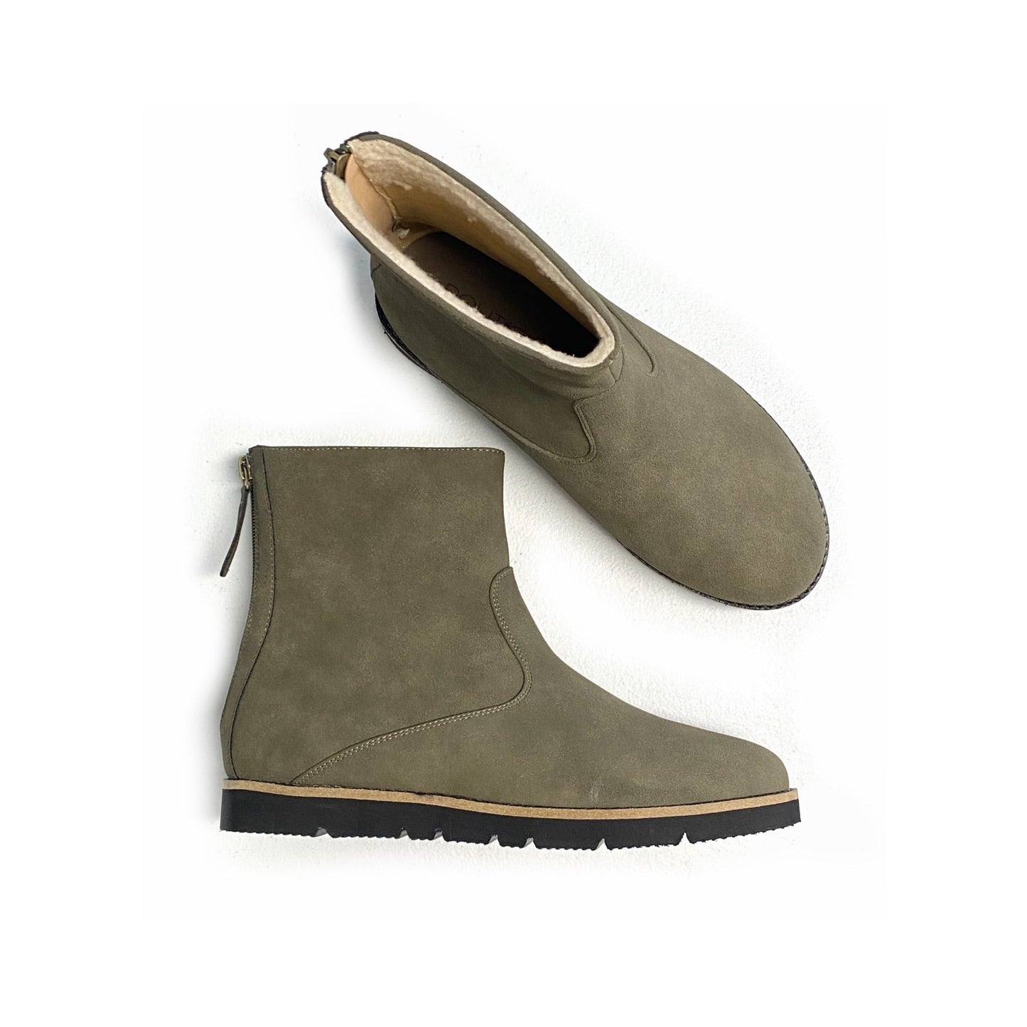 The Tobin Olive Booties