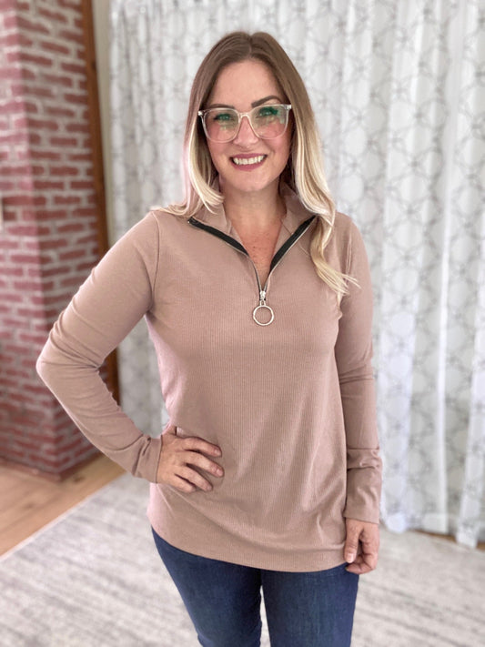 World of Our Own Top in Taupe