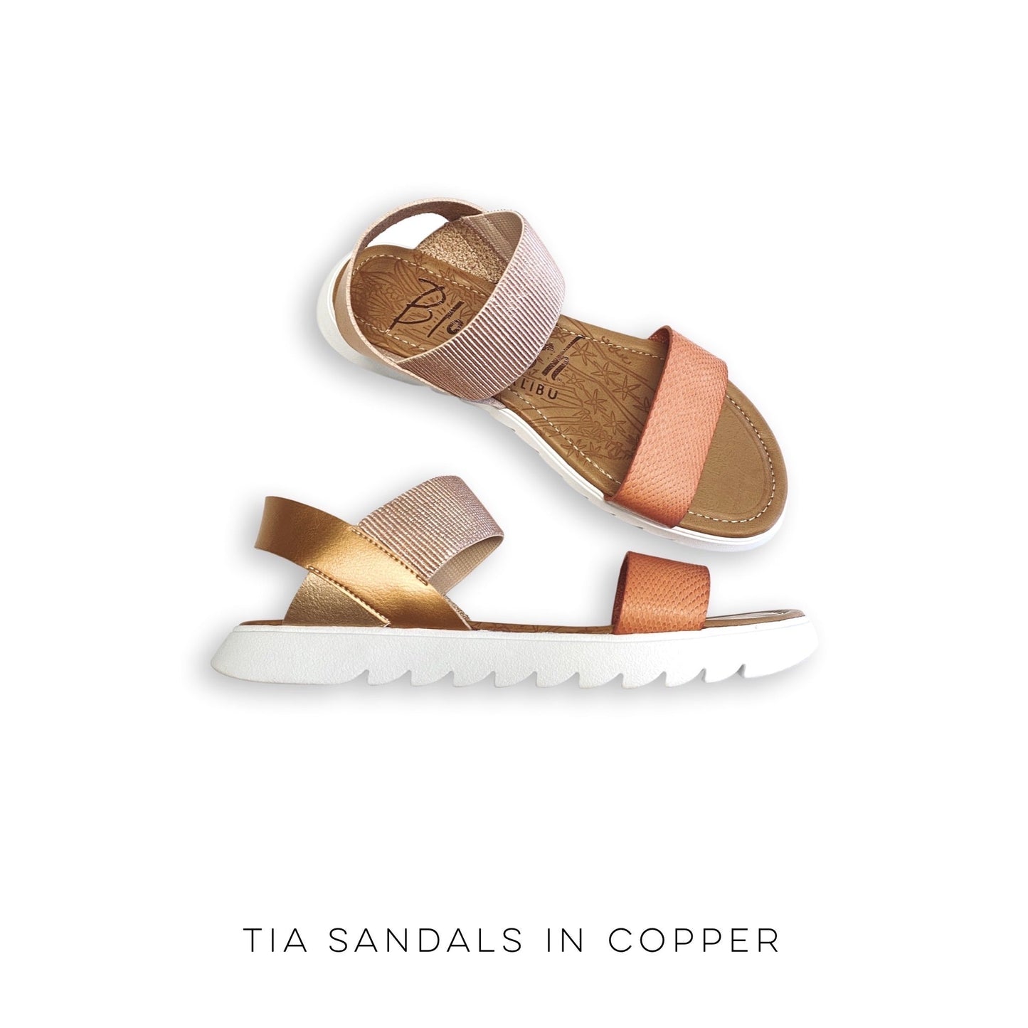 Tia Sandals in Copper