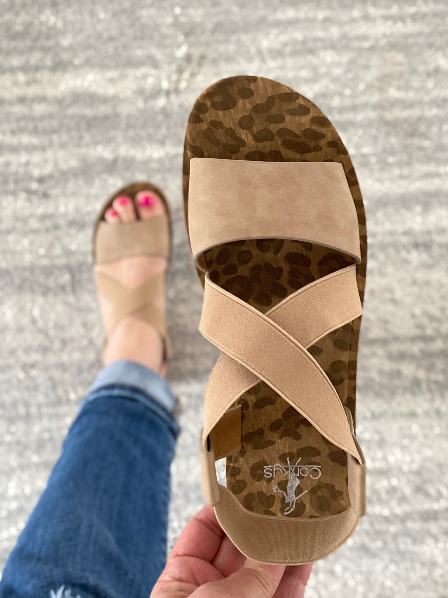 Thrive Sandals in Tan