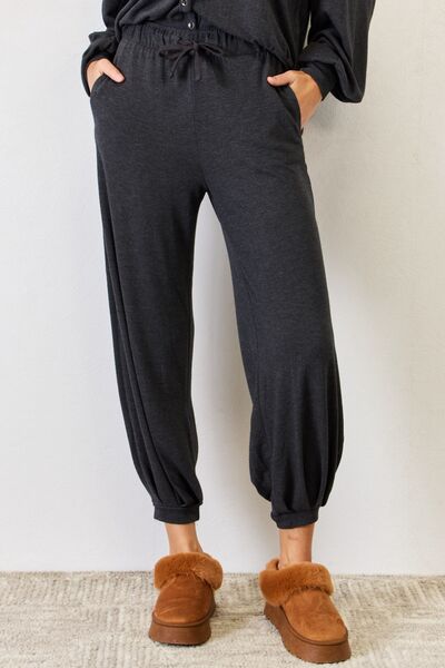 Ultra Soft High Waist Drawstring Lounge Joggers