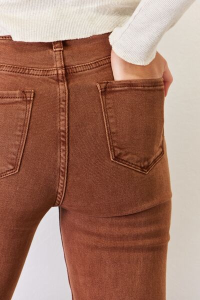 High Rise Tummy Control Straight Jeans