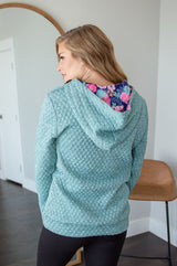 Quilted Pullover | Mint Floral