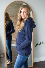 Your Time To Shine Black Shimmer Half-Zip Hoodie