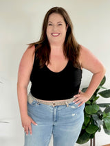 Cropped Cami Bralette in Black
