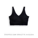Cropped Cami Bralette in Black