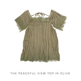 The Peaceful View Top in Olive